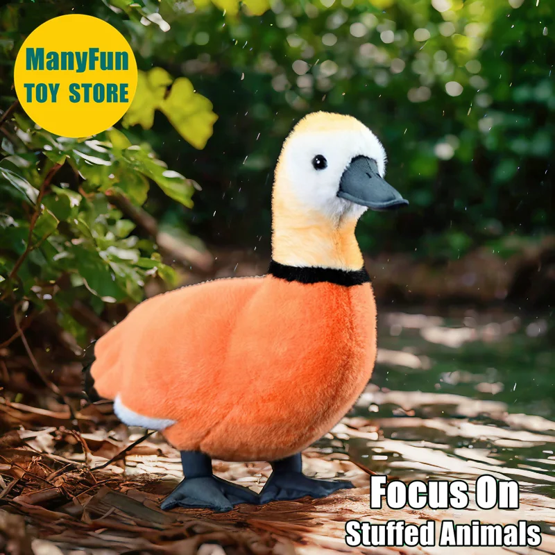 

Ruddy Shelduck Plush Toy Realistic Brahminy Duck Plushie Lifelike Wild Duck Stuffed Animal Simulation Toy Gift