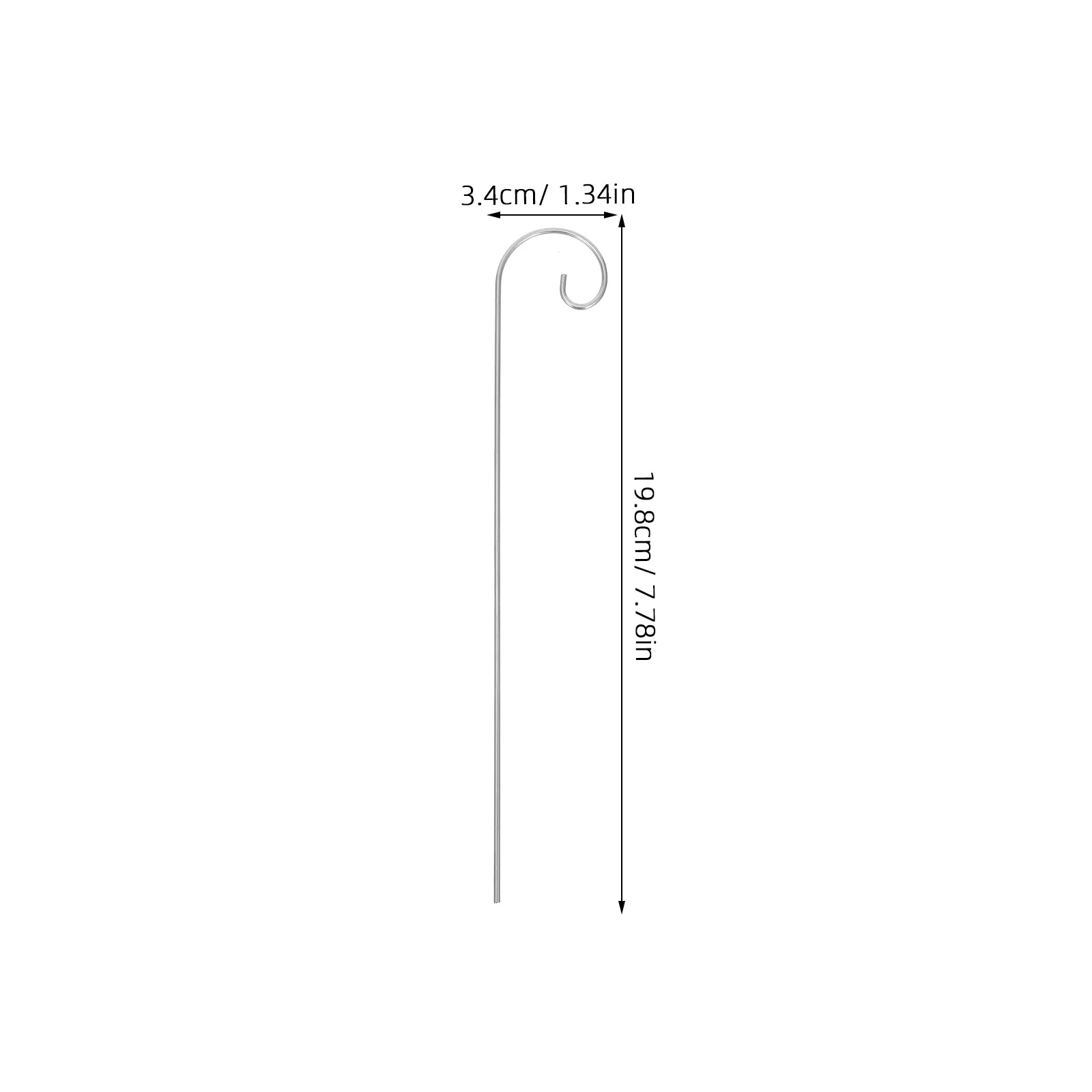 30Pcs Outdoor Plant Label Hook Poles Shepherd's Hook Style for Flower Support Plant Stability Garden Markers Display