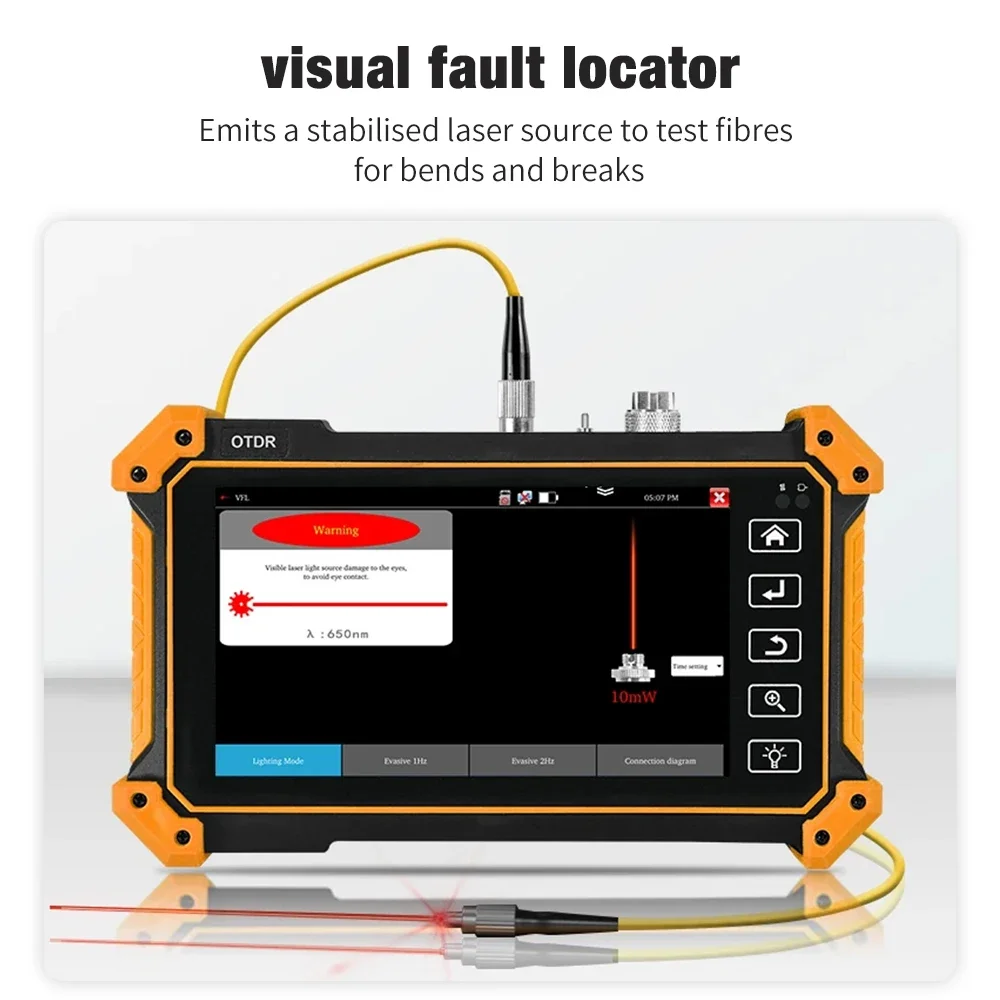 Imagem -03 - Pegatah-otdr Opm Vfl Otdr Tester Opm Oled Time-throttle Cabo Opm Tester Fibra Óptica 5.55