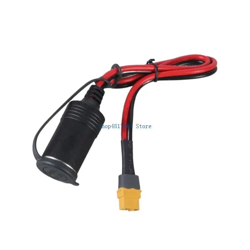 T3LB 12AWG Car Adapter Cord Line XT60 Female to Female Car Outlet Socket 30A with Dust and Water Resistance