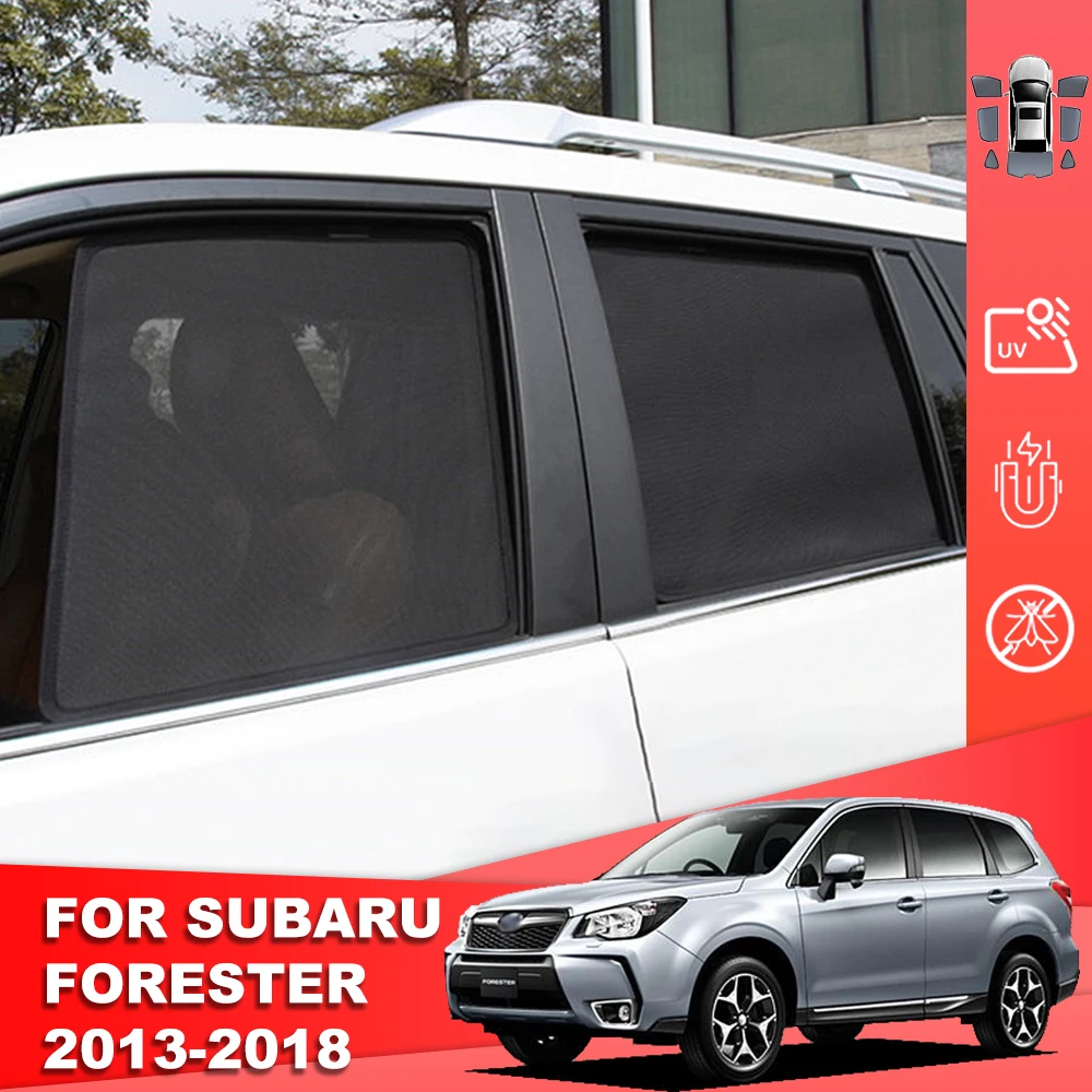 Dla Subaru Forester SJ 2013-2018 osłona przeciwsłoneczna do samochodu tarcza magnetyczna tylna boczna okno dziecka parasol przeciwsłoneczny osłona przednia szyba kurtyna