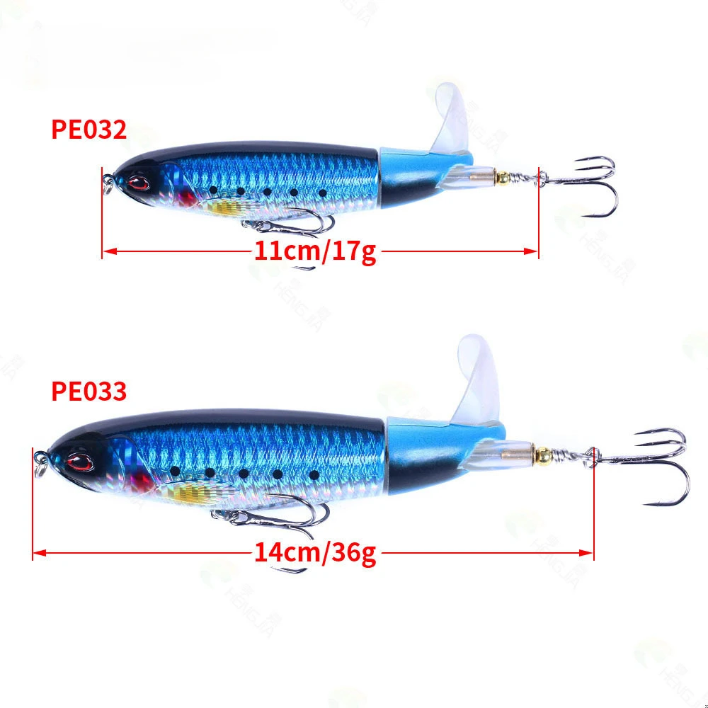 13G 17G 36G Kanjer Popper Propeller Topwater Vissen Lokt Kunstaas Hard Crankaas Wobbler Roterende Staart Visgerei