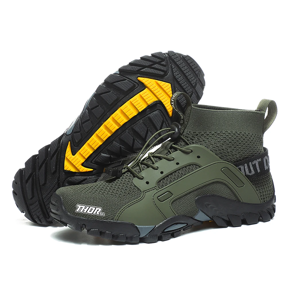 

Motorcycle Men's Sneakers THORSOL Cycling Shoes Mountain Bike Footwear Enduro Bicycle Downhill Boots Botas Ciclismo Mtb Hombre