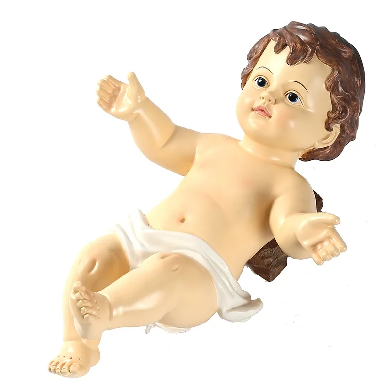 1Pc 20 30cm Christmas Nativity Jesus Figurine Holy Baby Statue Christian Holiday Gift Catholic Decor