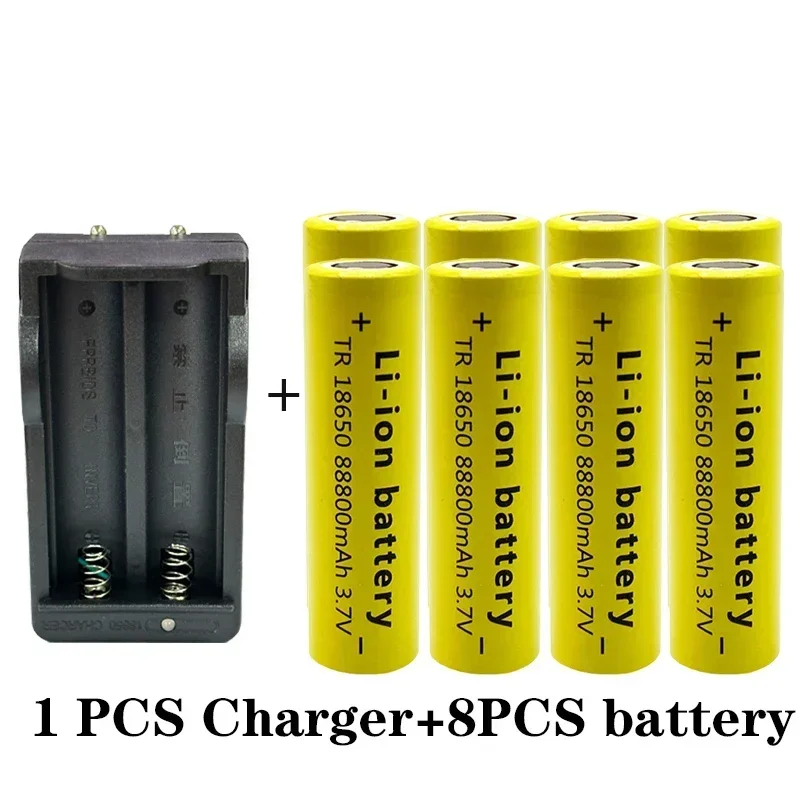 High Quality 18650 Battery 88800mah 3.7 V 18650 Flashlight Battery Lithium Rechargeable Battery Toys/appliances+charger