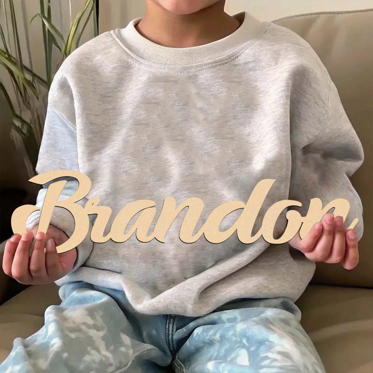 1 قطعة بياندون مضحك مثال مخصص اسم لوحة خشبية علامة خشبية قطع الليزر تسجيل يدويا مع حروف مخطوطة أنيقة