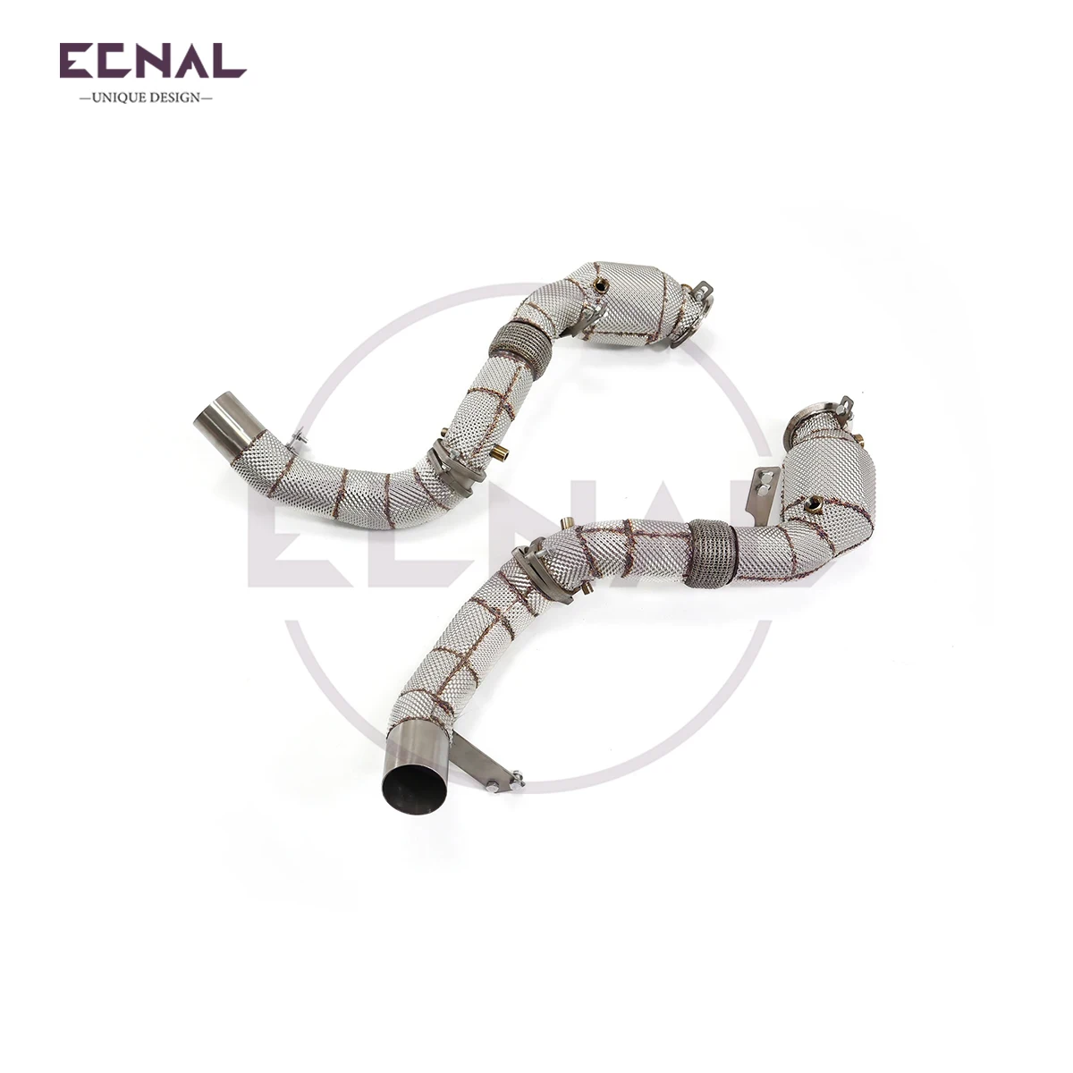 

Выхлопная труба Ecnal (даунпайп) для BMW X7 G07 M50i 4.4T с теплозащитным экраном, нержавеющая сталь SS304, спортивная выхлопная система для автомобиля