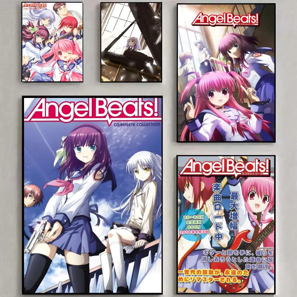 Anime A-Angel Beats Poster Room Decoration, Home Wall Art Printing, Waterproof Bedroom Poster, Gift