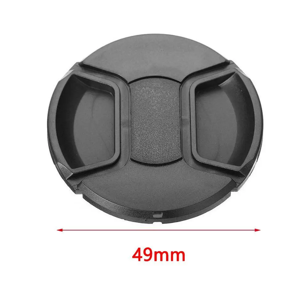 49mm Camera Front Lens Cap Protection Cover With Anti-lost Rope For Canon Nikon Snap-on Front Cover Accessories