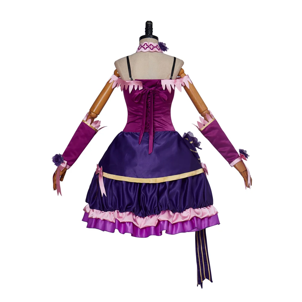 Anime Rem Cosplay Costume Women Purple Dress Lolita Uniform  Halloween Carnival Party Outfits