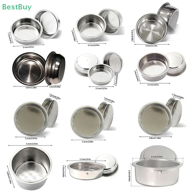 51/54/58 مللي متر القهوة سلة المرشح استبدال الفولاذ المقاوم للصدأ القاع Portafilter إسبرسو تصفية اكسسوارات أداة باريستا #1