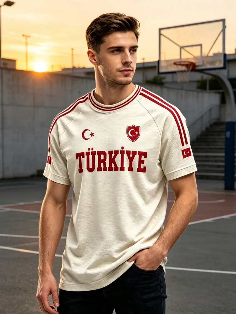 Summer New Men Women Turkey 3D Printed Football Jersey Quick Drying Sweatshirt T-shirt Daily and Training Wear Family Kids Tees