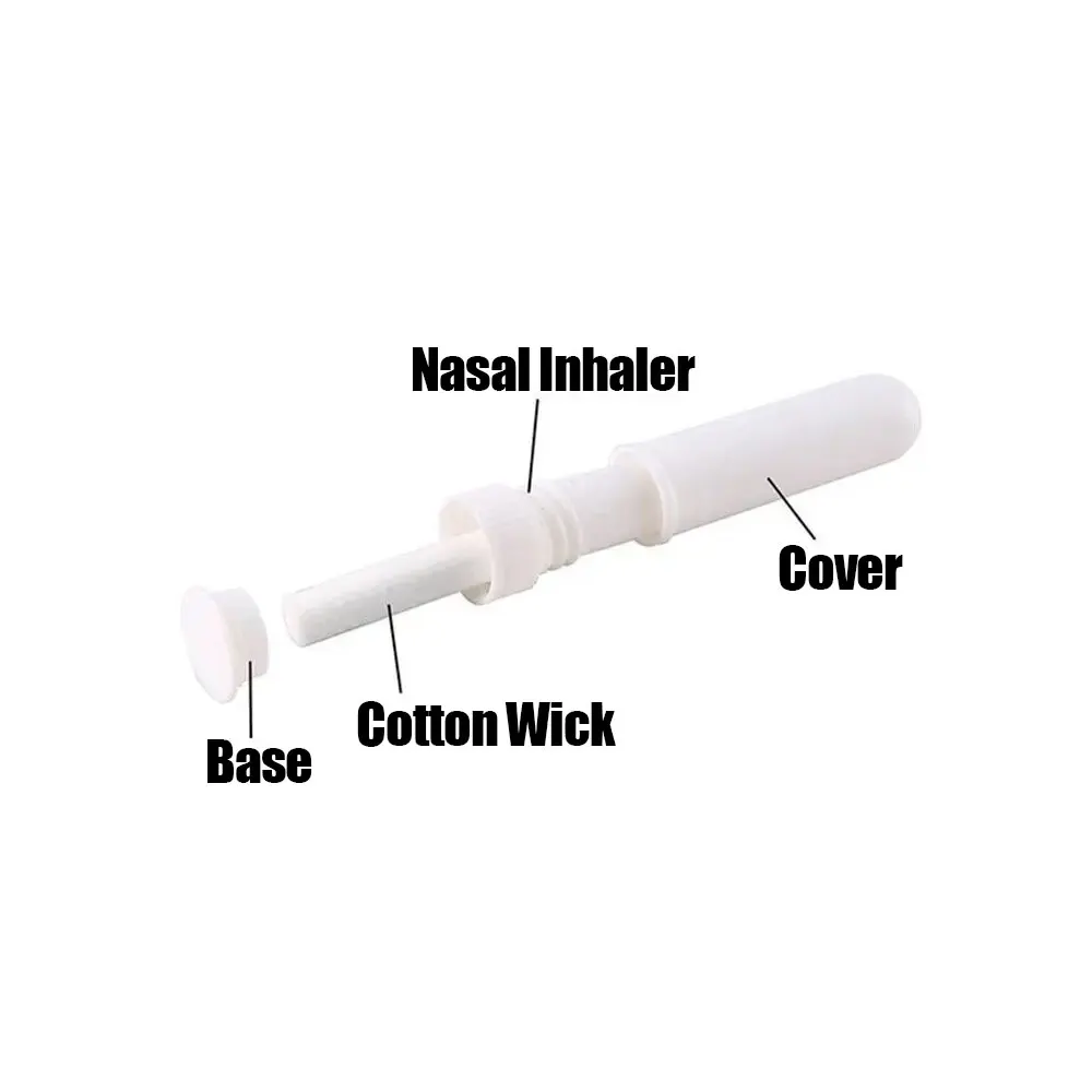 

10 Sets Inhaler Stick Essential Oil Aromatherapy White Nasal Inhaler Tubes Empty Blank Nasal Inhalers for Essential Oils Tool