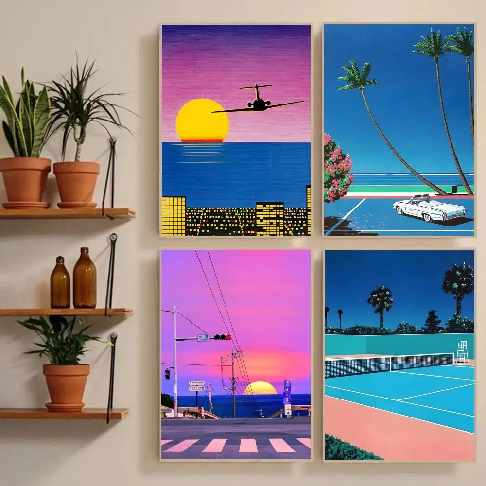 H-Hiroshi Nagai Poster Waterproof Wall Art Sticker For Bar Living Room Vintage Room Decor High Quality Print Gift