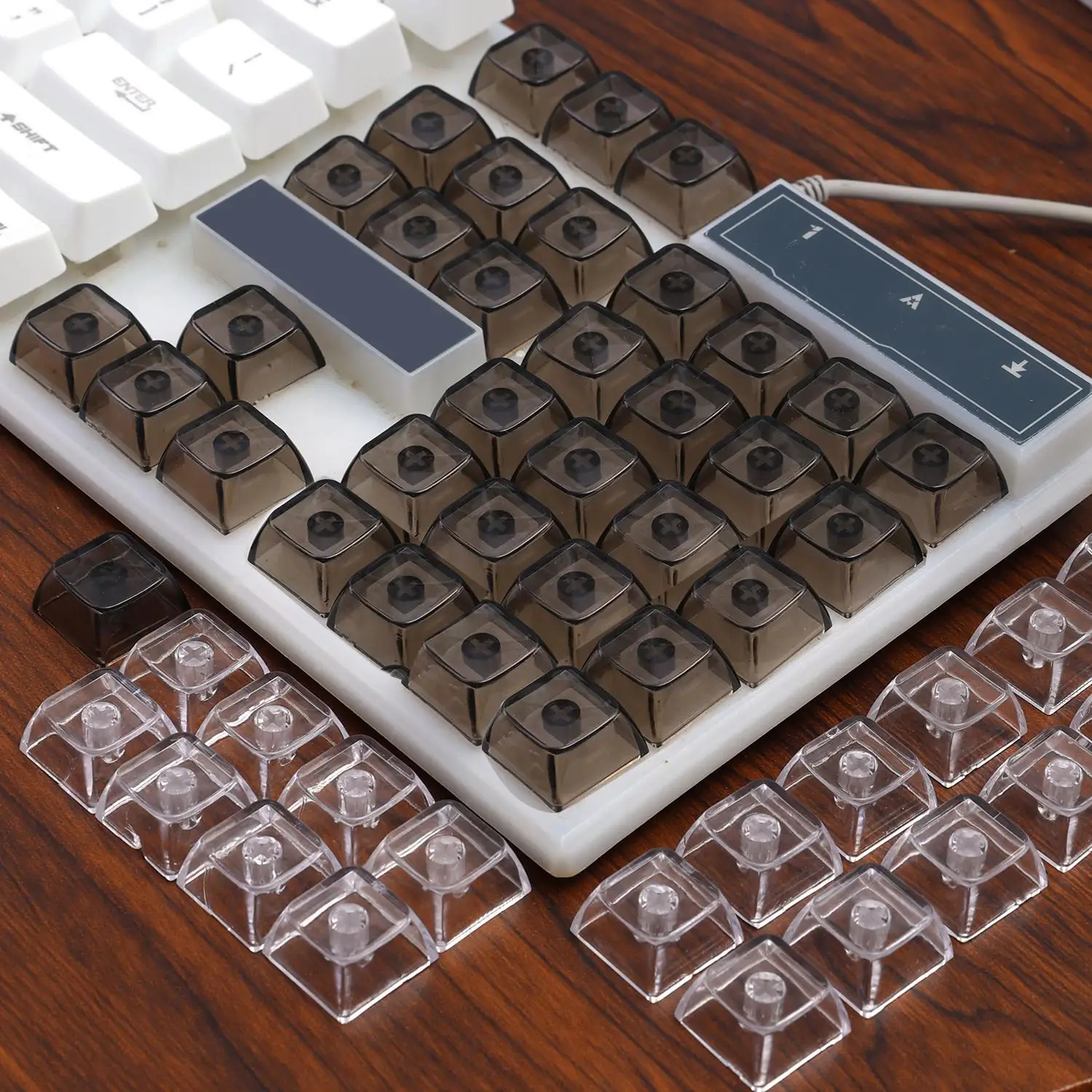 Plastic Transparent Universal Keycaps Mechanical Keyboard Key Caps Lightweight For PC Laptop Computer Keyboards Accessories
