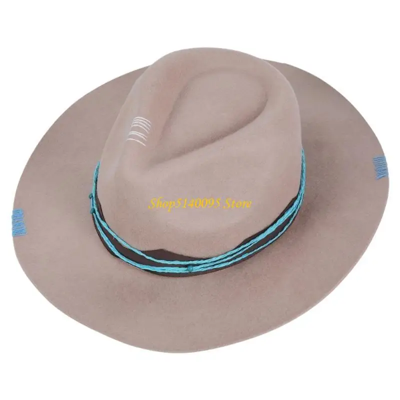 

Dxae Wool Gentleman Hat Wide Blims Top Hat с пернатой для различных тематических событий