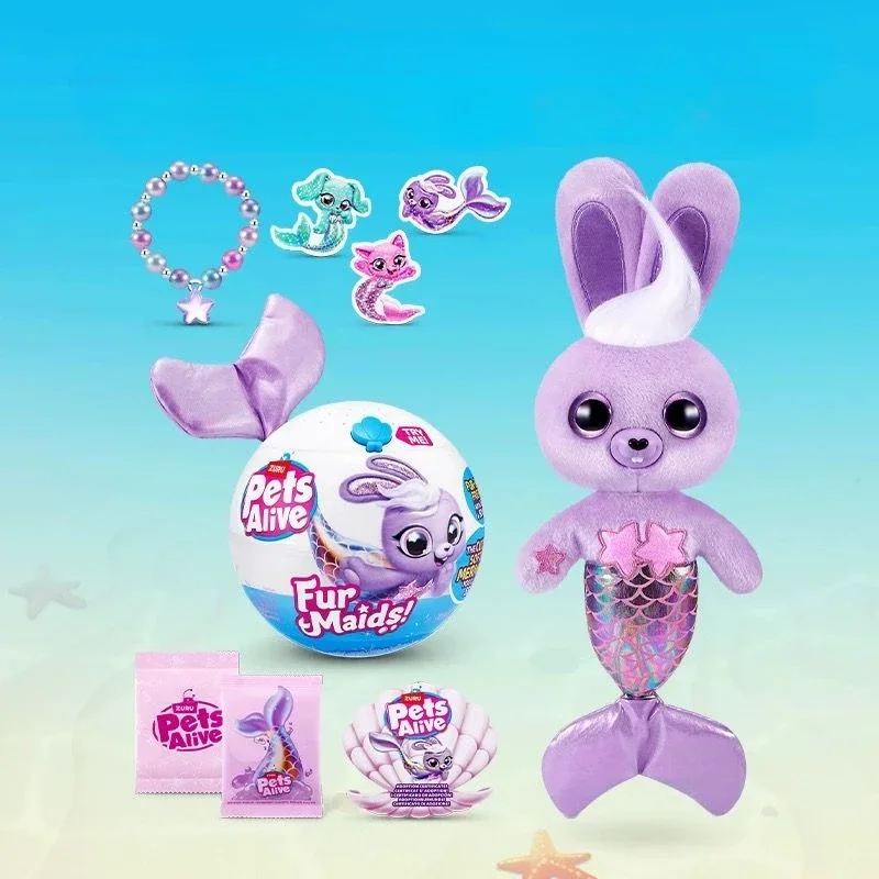 Fille 16 cm Pate Pet Sirène Boules Surprise Cadeaux Glow Sound Poupée électronique pour animaux de compagnie