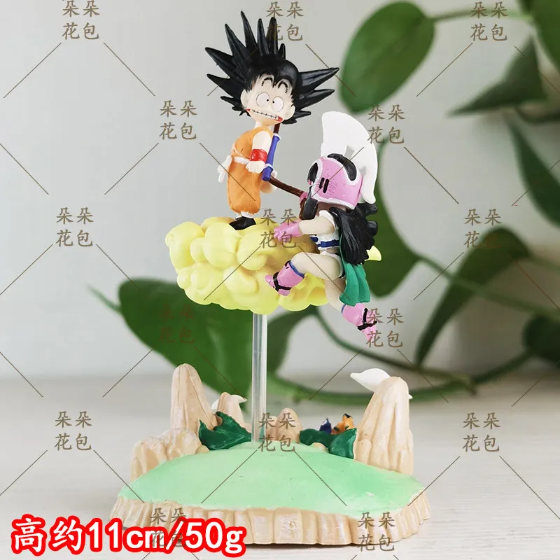 

Dragon Ball Goku Chichi Flying Nimbus Anime Action Figure 11cm Statue Table Decor Collectible Gift For Anime Fans And Collectors