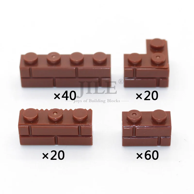 MOC Bricks 1x4 1x3 1x2 Wall Cube 15533 98283 2357 Houses Building Blocks Accessories Assembles Particles Compatible DIY Toys