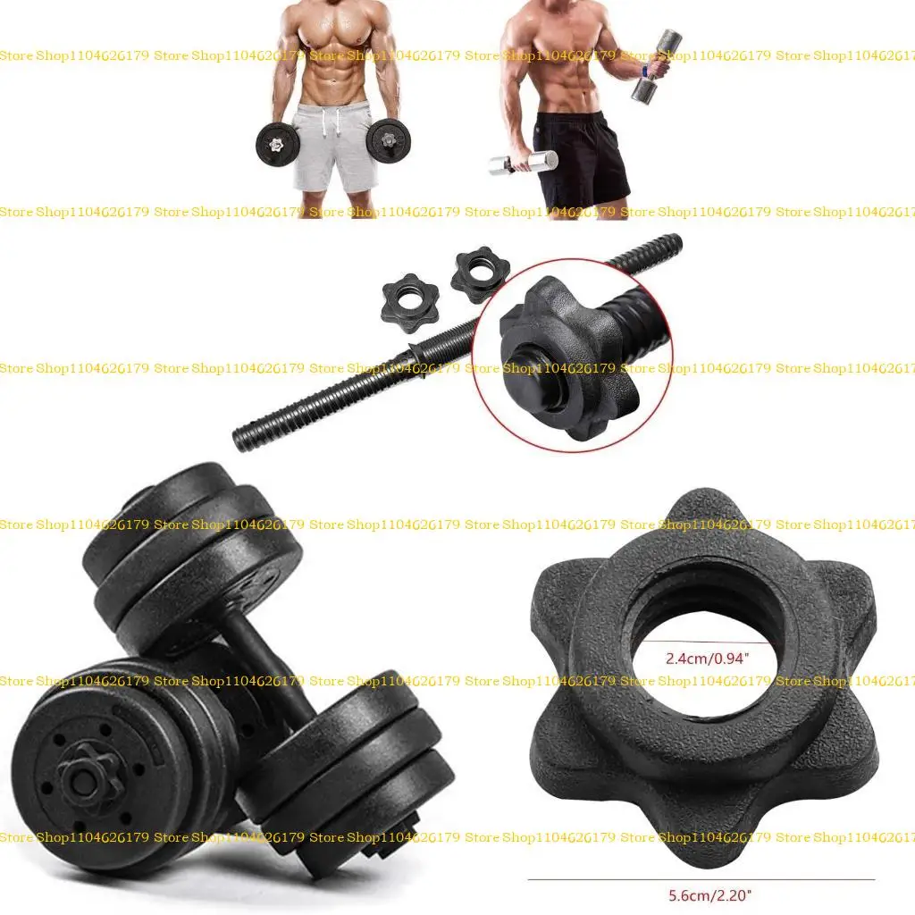 

A1A2 4x Barbell Spinlock Collars Replacement Bar Hexagon Nut for Barbell Bar Training
