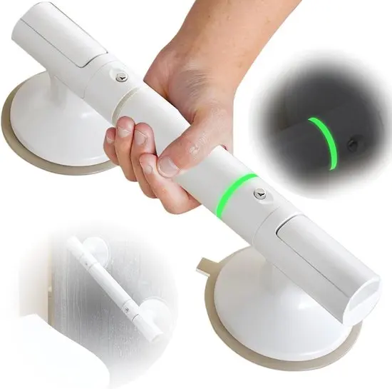 Barre de sécurité universelle pour salle de bain - Système d'installation sans perçage avec texture antidérapante et caractéristiques de visibilité pour une accessibilité accrue