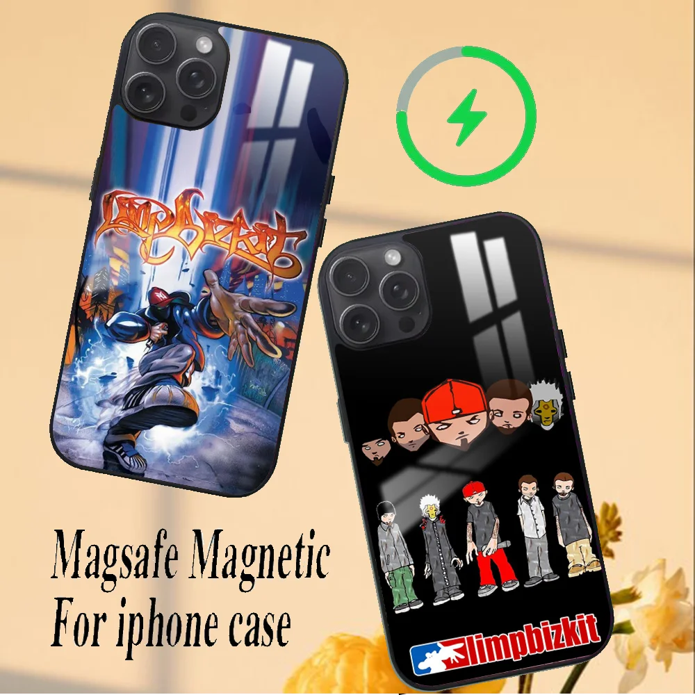 L-Limp Bizkit Phone Case For iPhone 16 15 14 13 12 11 PRO MAX PLUS Mini Magnetic wireless mirror