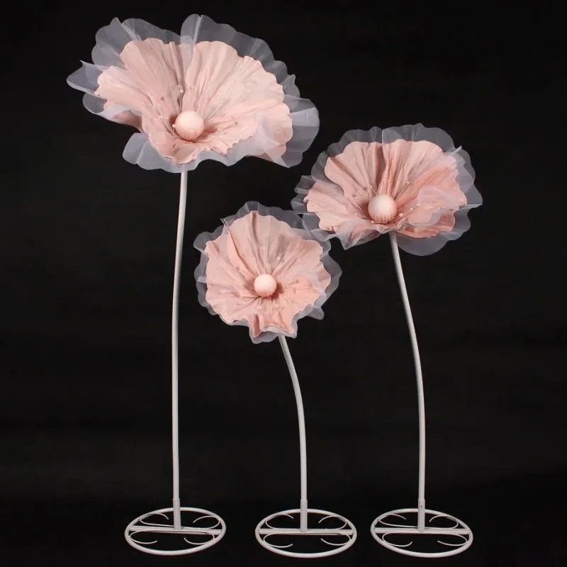 

【Hot Sale】 3pcs Wedding Backdrop Props Foam Artificial Flowers Yarn Road Lead Flower Decorative Window Display Garden Decoration