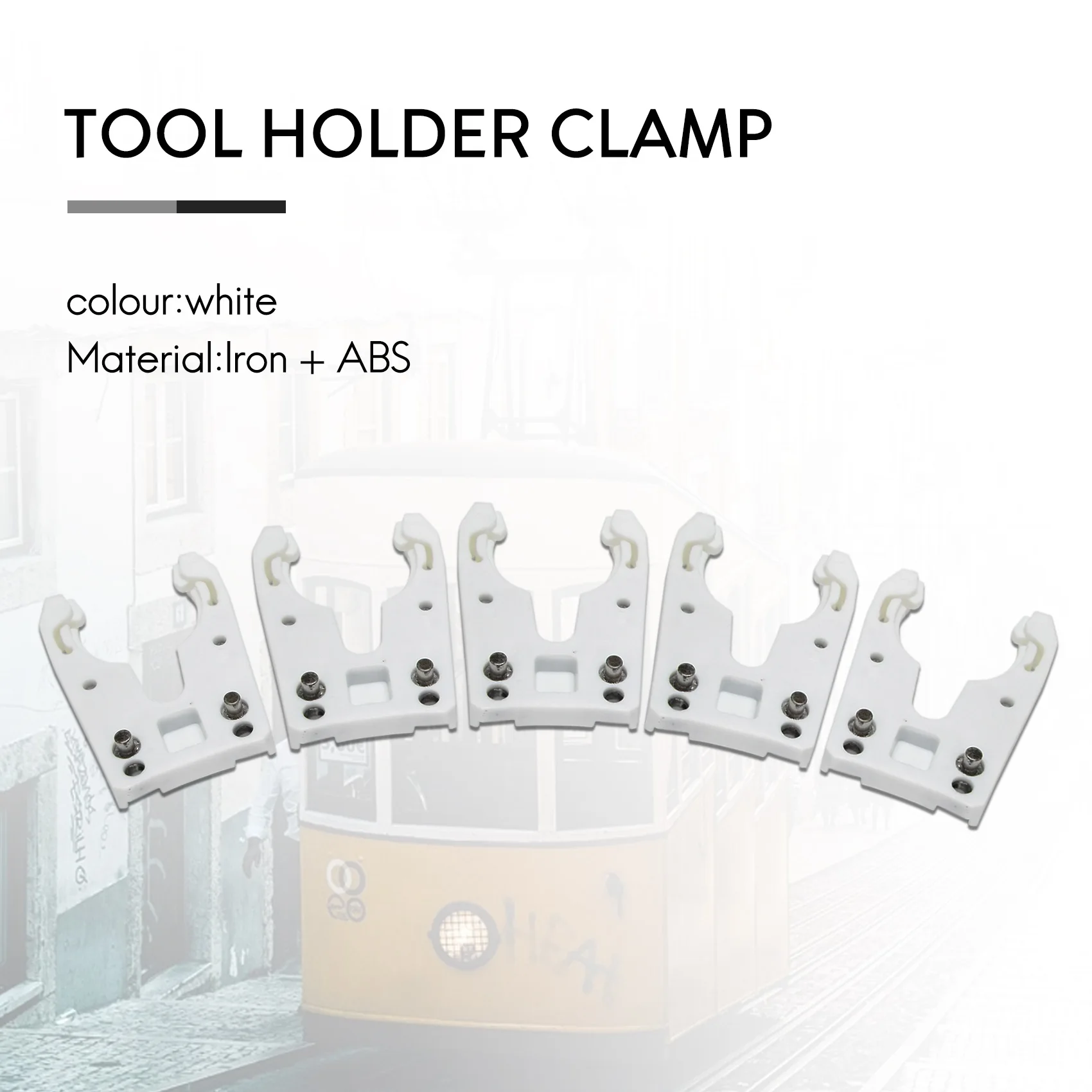 A75K 5PCS/Lot ISO30 Tool Holder Clamp Iron+ABS Flame Proof Rubber Claw