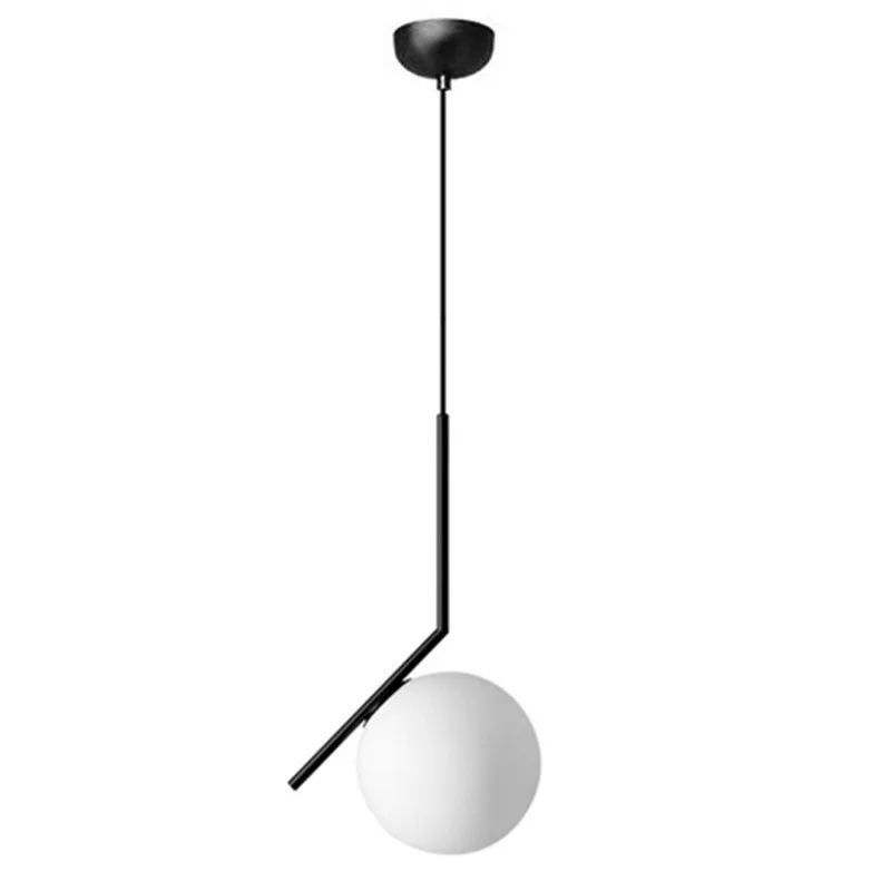 

Italian minimalist bedside chandelier, black living room dining room designer, Nordic simple single-headed chandelier