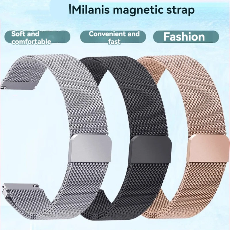 Milanese Magnet Steel strap 12mm 14mm 16mm 18mm Metal Magnetic Watch Strap for DW  Longines Casio Tissot Huawei  Garmin Samsung