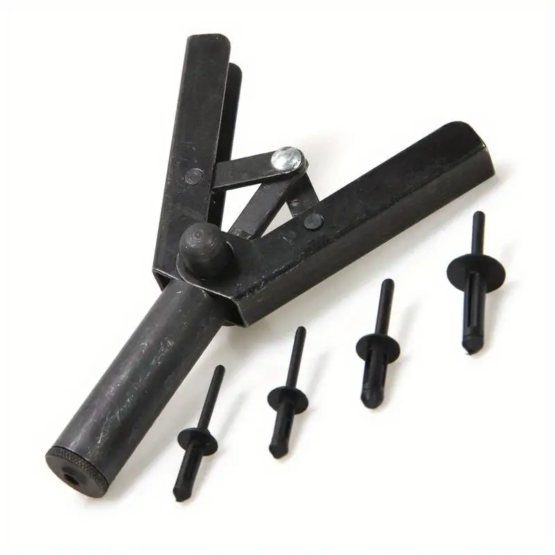 41PCS Plastic Rivet Gun 7 Inch Poly Hand Riveter Kit with 40pcs POM Rivets for Door Panels Automotive Trim Fastening