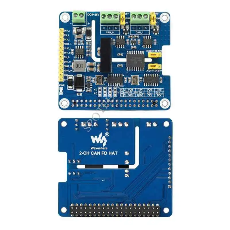 Imagem -03 - Can fd Bus Expansion Board 2-channel Isolated Expansion Board 40pin Gpio Can2.0 Can fd Protocol Suporta Raspberry pi Jetson Nano Stm32