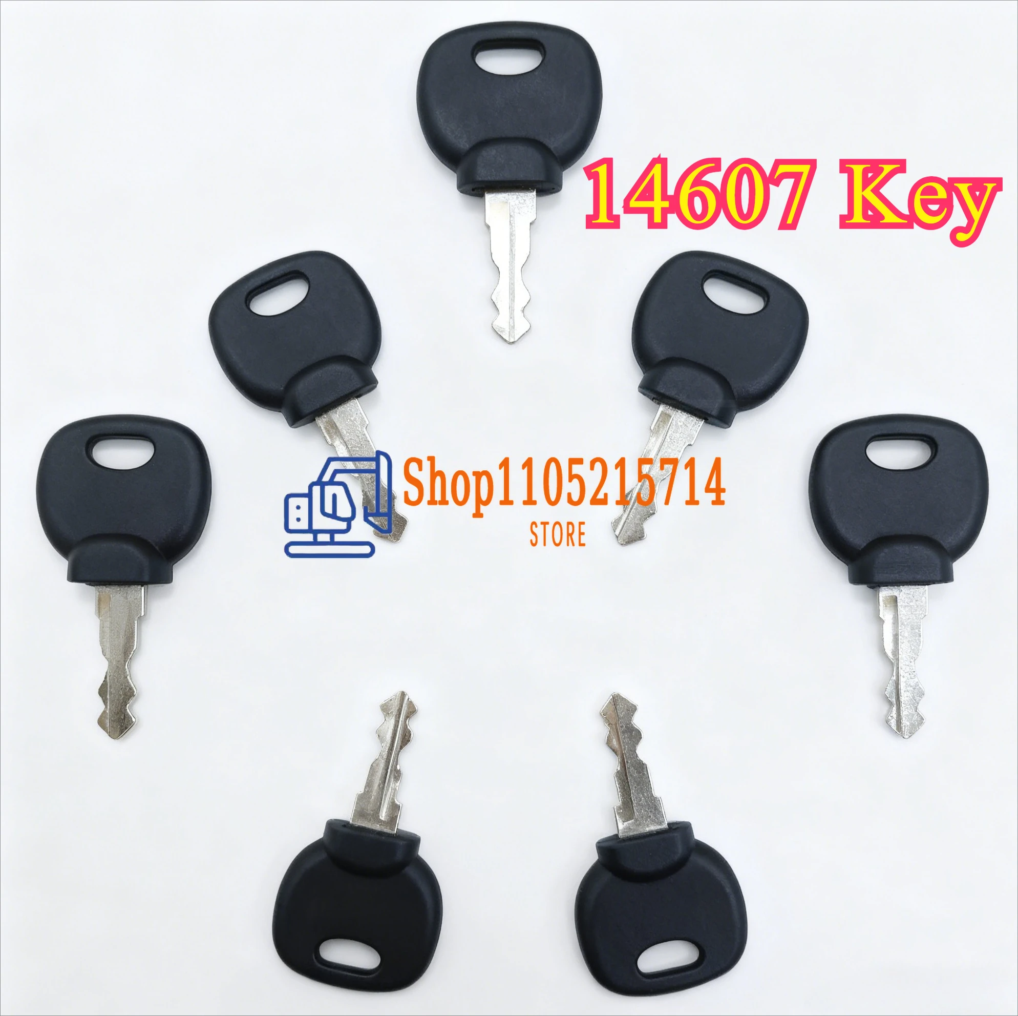 5/10/15 Pcs 14607 Ignition Key Plant Applications for 3CX Bomag Hatz Manitou Tractor 14707 14603