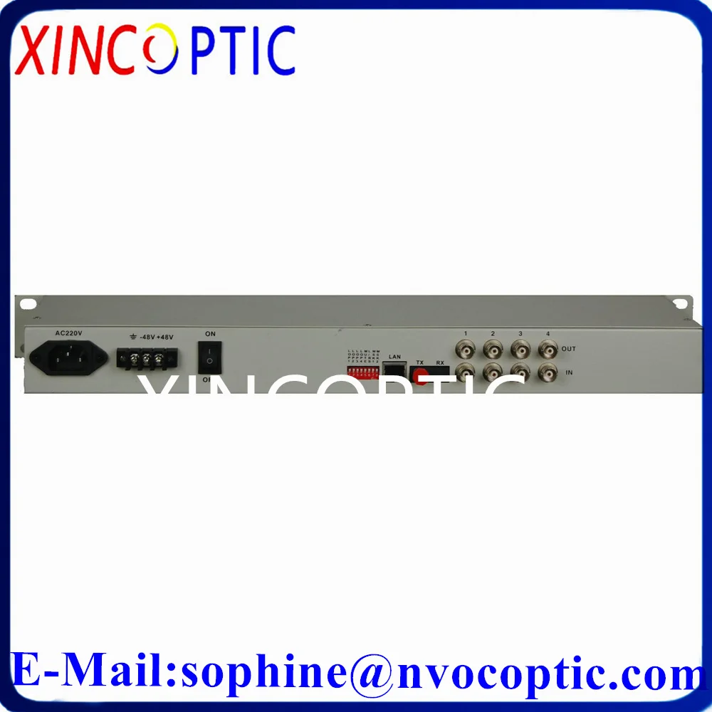 19 Inch 1U Type Rack Mount PDH Multiplexer 4E1 Interface Over 1.25G MM 850nm Dual LC Fiber Optic Multiplexer Modem For BTS PABX