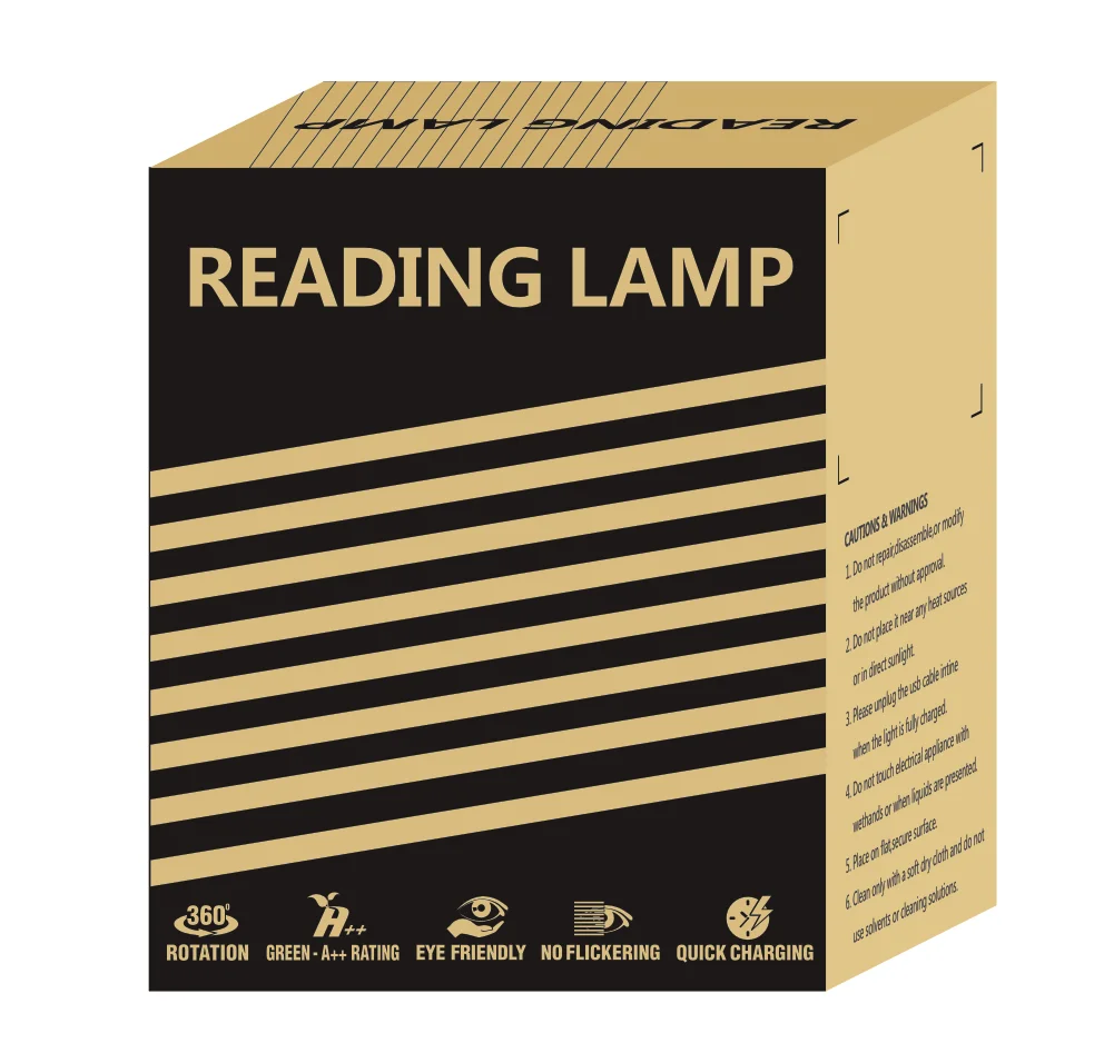 Rechargeable USB Blue Light Blocking Book Light Clip on Amber LED Reading Lamp Eye Healthy Stepless Dimming for Nighttime