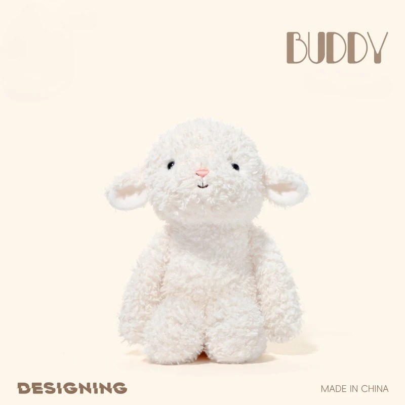 Juguete de peluche de animales para niños, perro súper suave y esponjoso, mono, conejo, oveja, Animal relleno, juguetes relajantes para decoración de dormitorio de niños pequeños