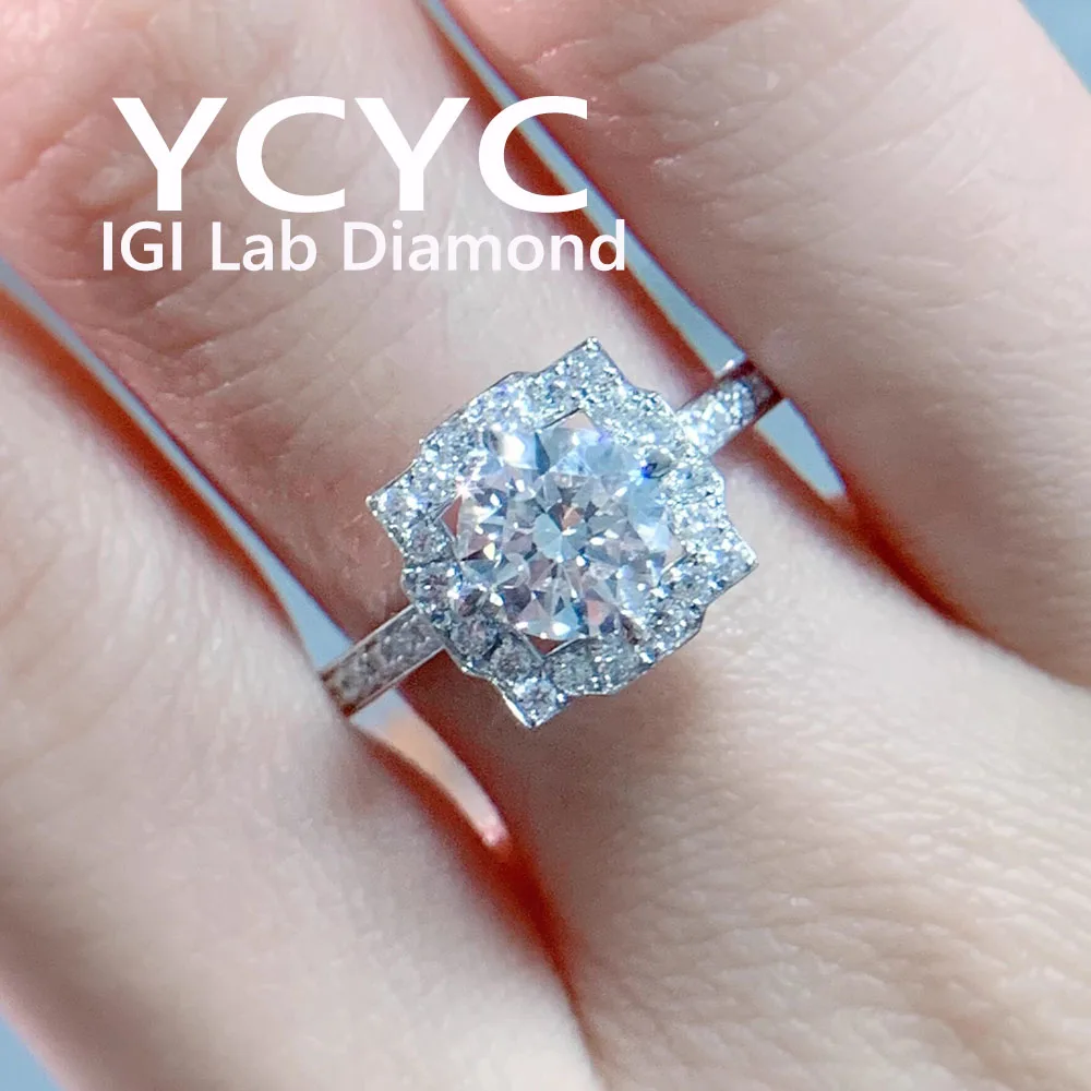 

3ct овальные кольца с бриллиантами цвета D CVD для женщин, 18-каратное золото, предложение, свадебные украшения для невесты, модные ювелирные изделия, оптовая продажа ﻿