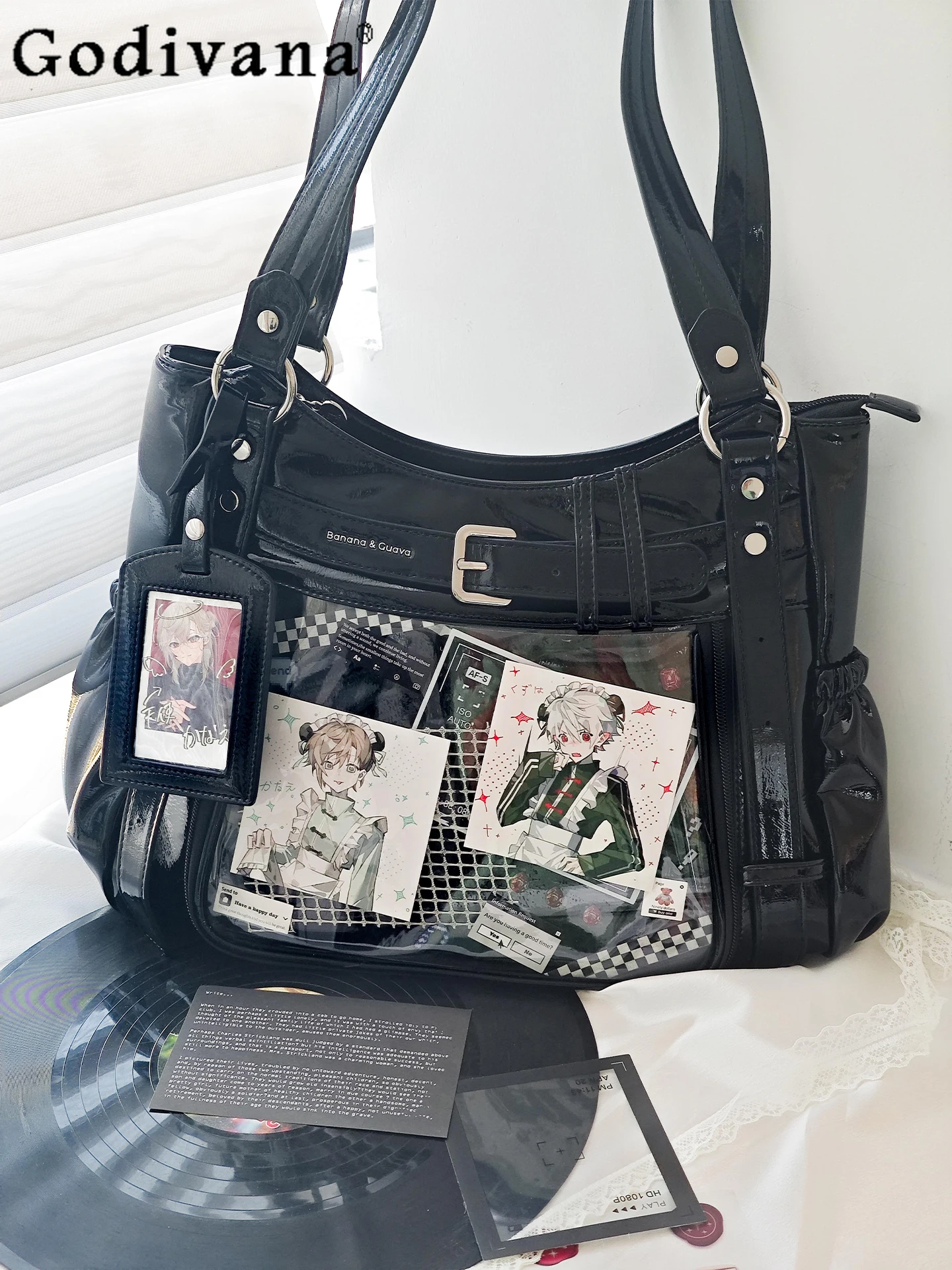 

Japanese Original Design Lolita Punk Style Pain Bag Sweetheart Girl Large Capacity Sweet Cool Versatile Commuter Shoulder Bag