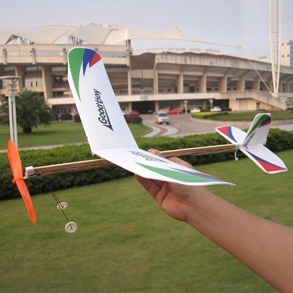 Ligthweight DIY Airplane Model Rubber Bands Power Children Gift Foam Plane Flying Glider Multicolors Educational Experiment