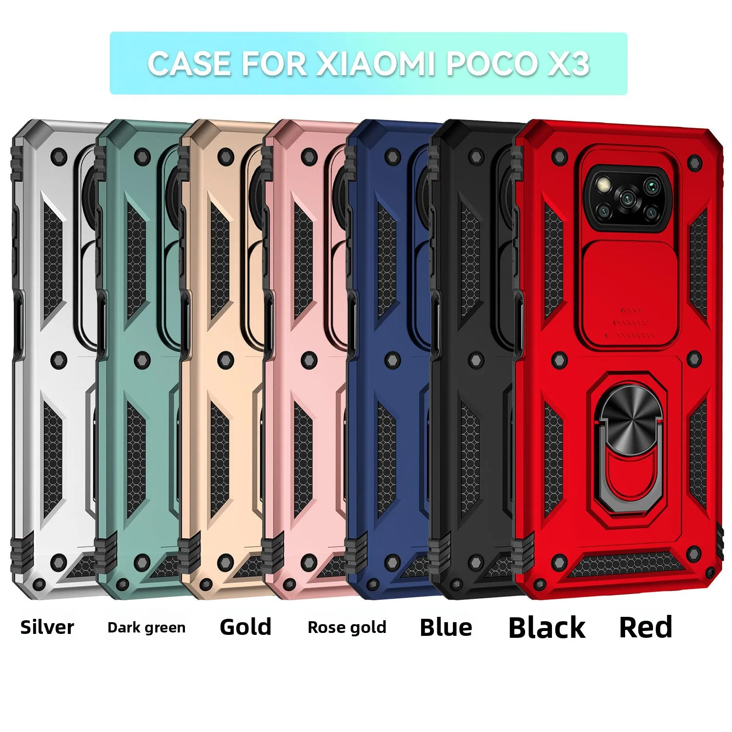 

Armor Kickstand Case For Redmi Note 11E Case Slide Camera Protect Coque For Redmi Note 11E Stand Cover