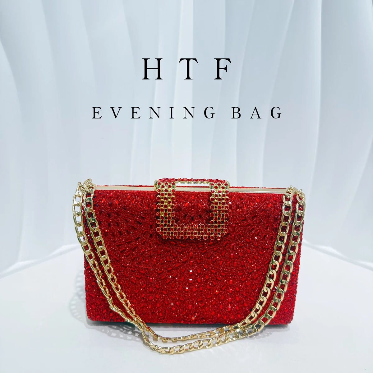 

Fashion Diamond Evening Bag Buckle Luxury Handbag Design Women's Shoulder Bag Wedding Party Handbag