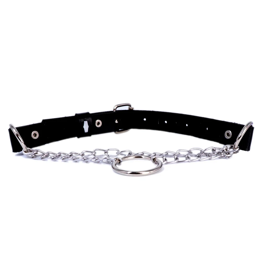 Women Bdsm Collar Neck Leather Belt Harness Sexy Bondage Collar Choker Erotic Goth Pole Dance Club Accessories