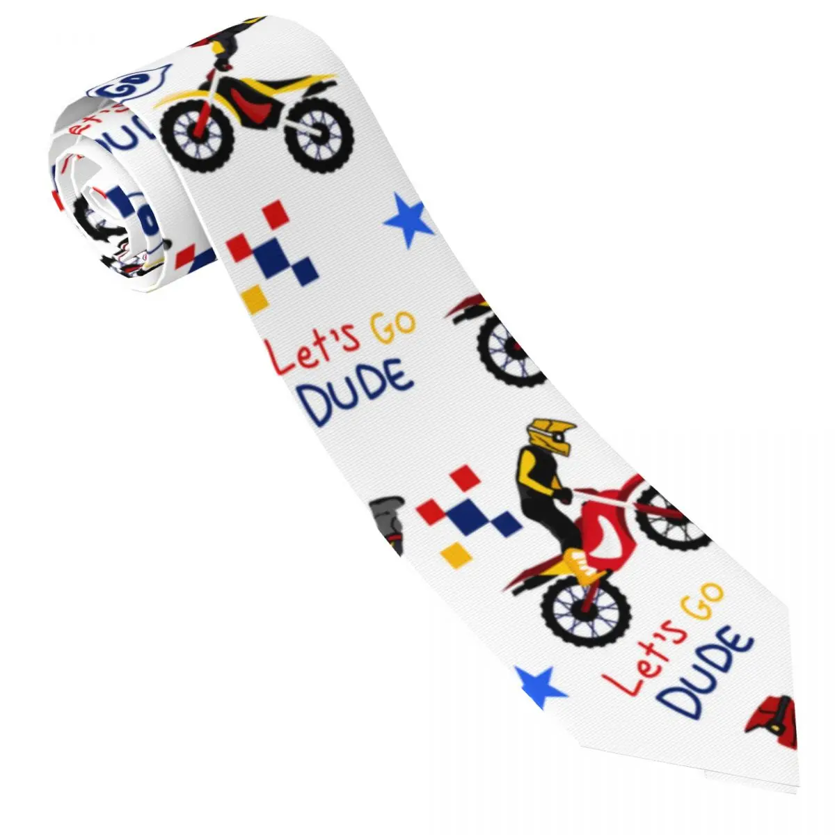 Motorbike Dirty Cartoon Neckties Fashion Neck Ties for Men Accessories Gravatas Gift