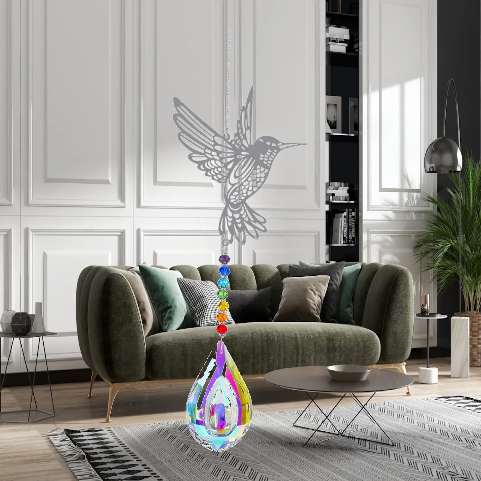Crystals Ball Prisms Suncatcher Hanging Ornament Rainbow Maker Moon Witch