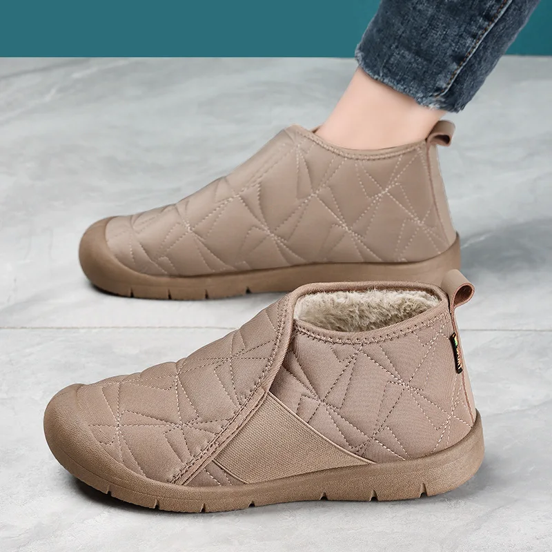 

Women's cotton shoes with fleece and thickened cotton boots, cold-proof and warm women's boots, and outdoor snow boots