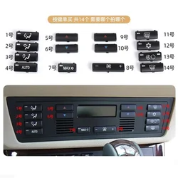 Capuchons de remplacement de clé pour BMW, console centrale de voiture, climatisation, panneau de commande A/C, couvercle de boutons de commutation, BMW Série 5 X5, E39, E53