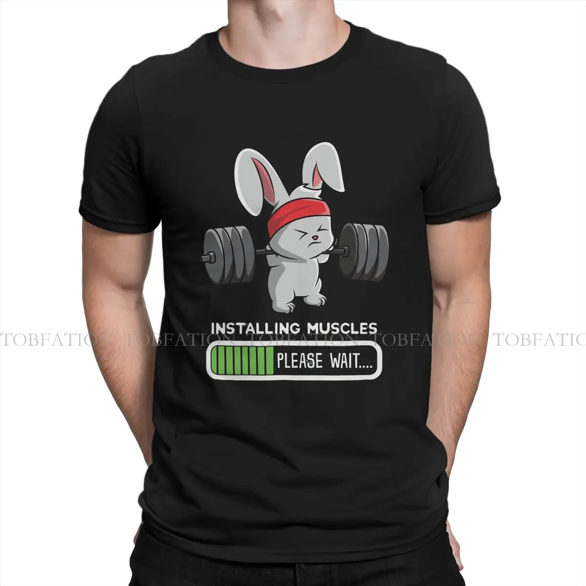 Buns Of Steel Bunny Fitness Gym Workout Installing Muscles Tshirt Classic Men Graphic Teenager Tees Tops Loose Cotton T Shirt