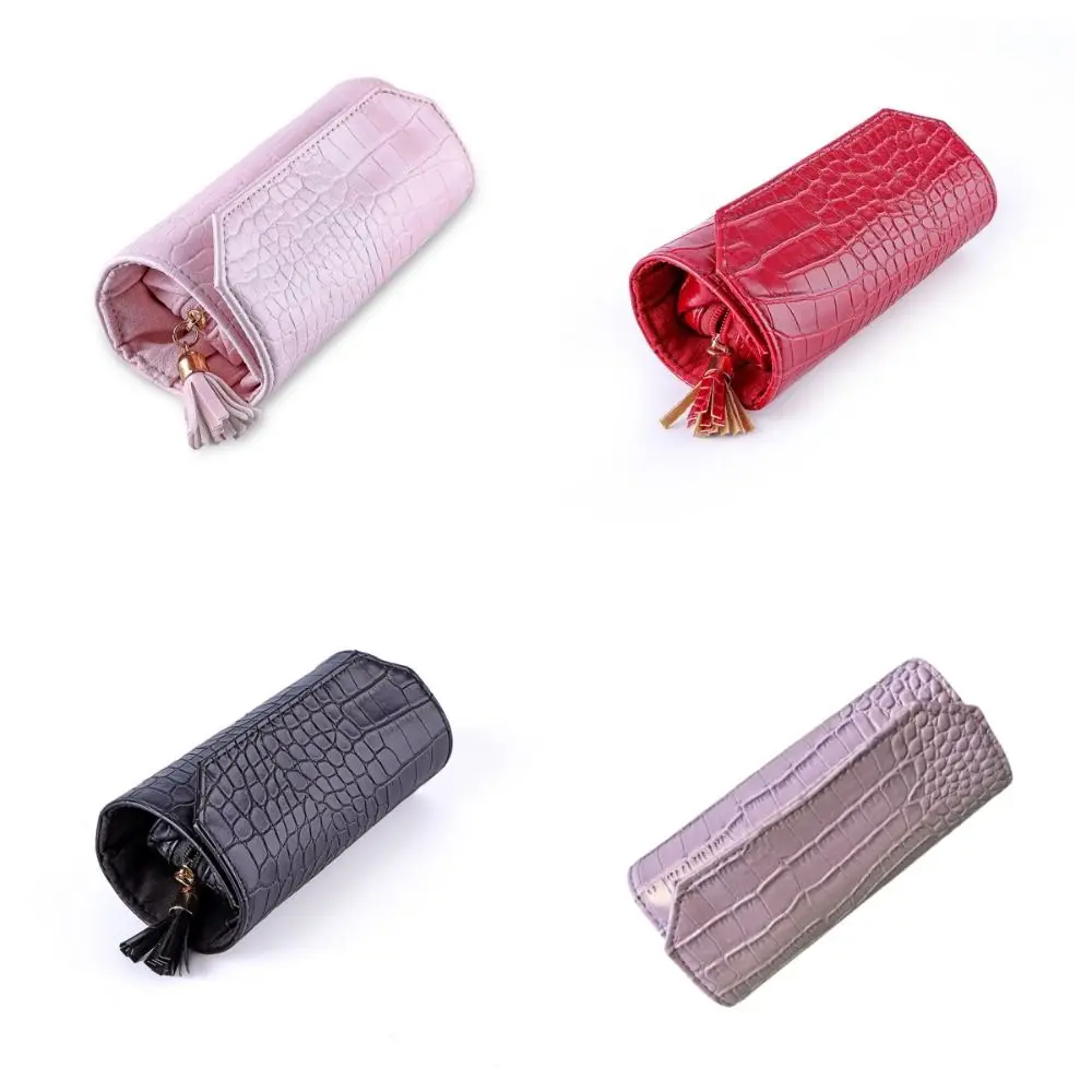 Alligator Pattern Leather Jewelry Case Detachable Anti Bumping Portable Jewelry Boxes Large Capacity Ring Earrings