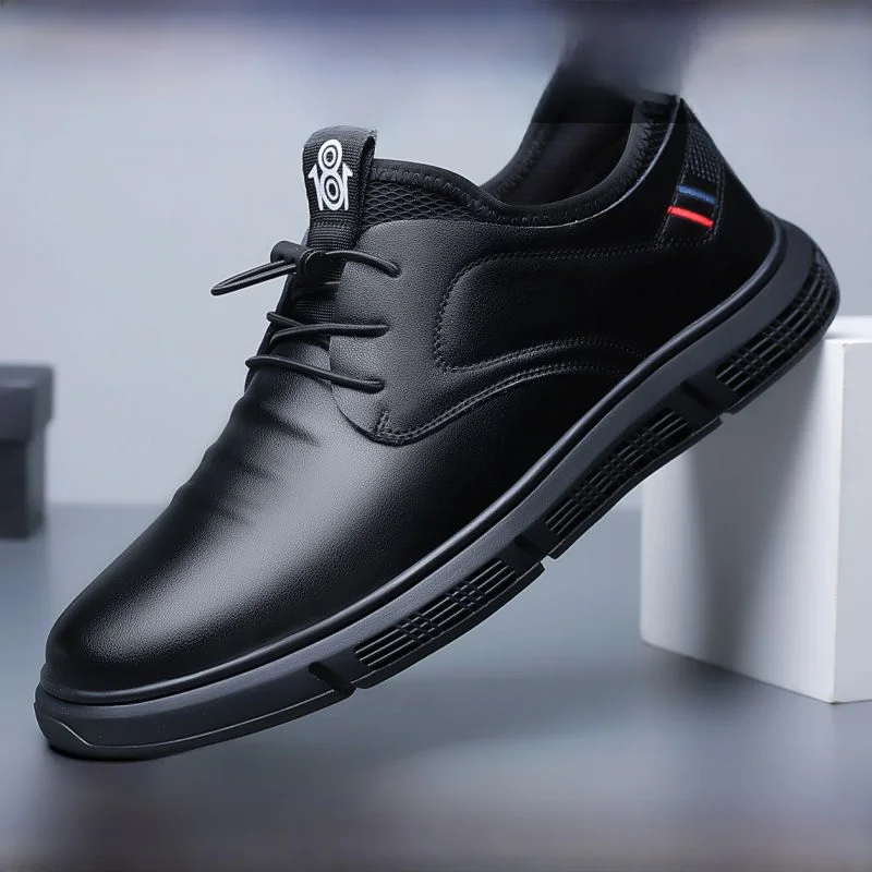 

Мужская водонепроницаемая нескользящая кухонная специальная износостойкая Bla Work oes повседневная офисная кожаная защита труда S...