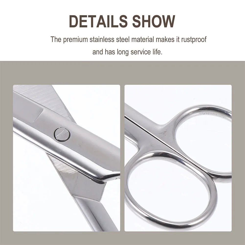 

2Pcs Ostomy Scissors Blunt Head Stainless Steel Durable Rustproof Practical Scissors for Cutting Round Shape Bags